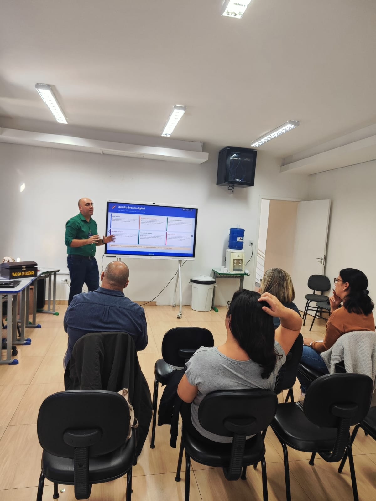 Momento de perguntas do público durante a palestra